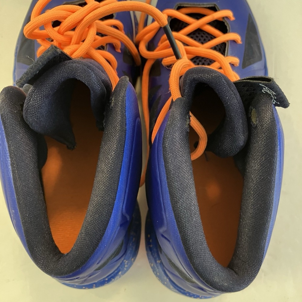 Nike‎ LeBron 10 GS Superhero Hyper Blue/Orange  Sneakers Women's 8, Men's 6.5 - Picture 5 of 6
